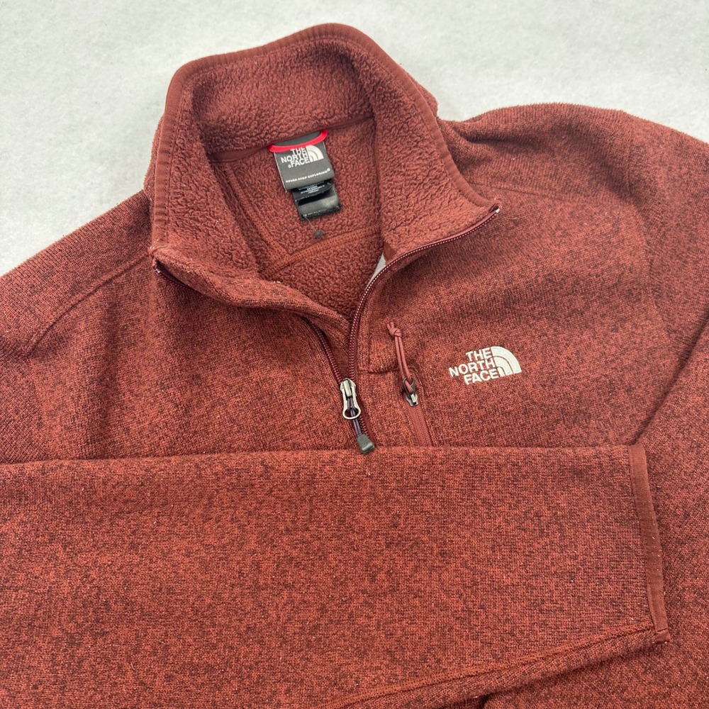 The North Face Mens Gordon Lyons Full Zip Fleece Jacket XL Burgundy Heather